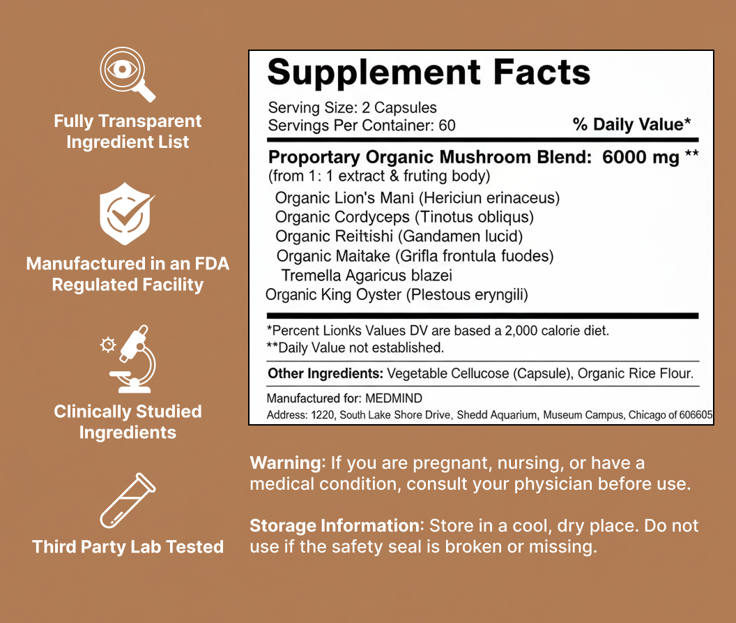 Organic Mushroom 10 in 1