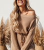 Morning Latte Beige Mini Sweater Dress