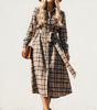 Plaid Collared Long Sleeve Front Button Mini Shirt Dress